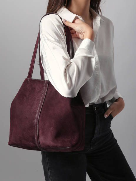 Schoudertas Cabas Leder Vanessa bruno Rood cabas 29V40874 ander zicht 1